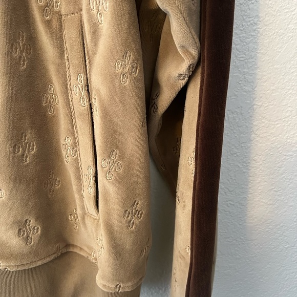 OVO October’s Very Own Men’s Velvet Monogram Zip Up Jacket Size Large - Picture 7 of 9